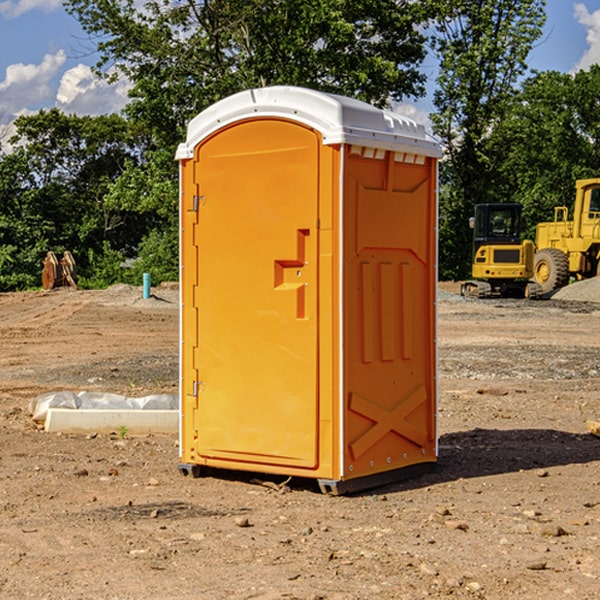 how often are the portable restrooms cleaned and serviced during a rental period in Hancock County Tennessee